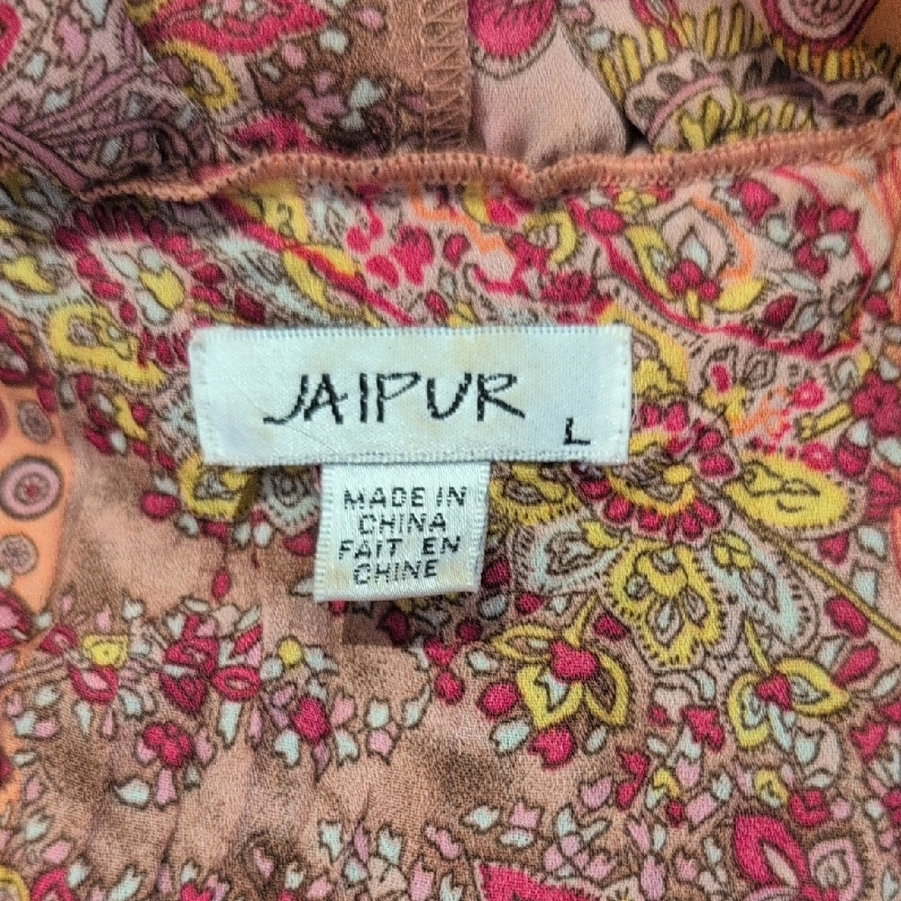 Paisley Ruffle Blouse - Pink and Brown - Picture 2 of 7